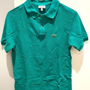 Lacoste classic polo shirt. BOYS. Teal color. Size: 14 (164 cm). Slightly used